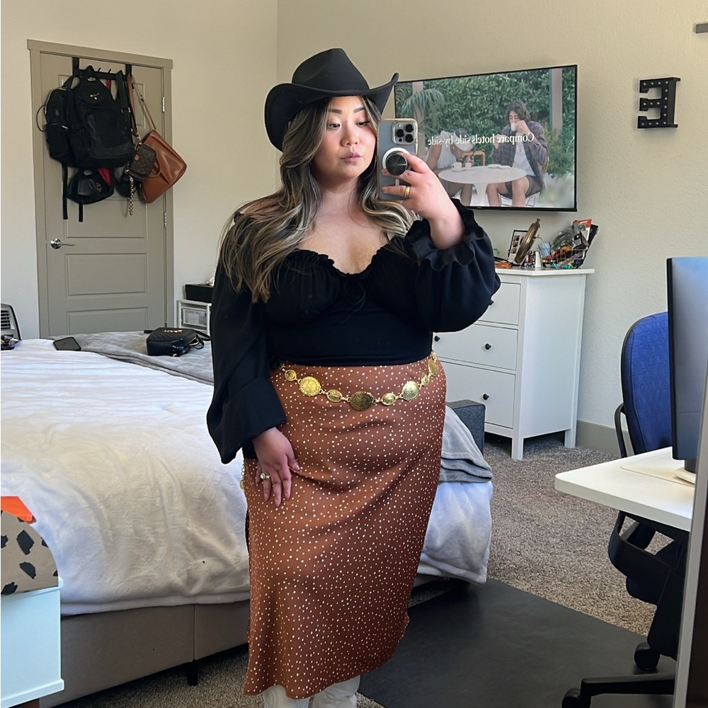 A New Day Brown Pencil Skirt for Casual Work